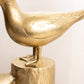 Vintage Large Brass Bird on Post Figurine