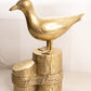 Vintage Large Brass Bird on Post Figurine