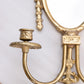 Vintage Large Brass Double Candleholder Ornate Mirror Wall Sconce