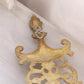 Vintage Large Brass Double Candleholder Ornate Mirror Wall Sconce
