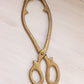 Vintage Large Brass Fire Tongs