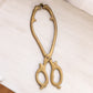 Vintage Large Brass Fire Tongs