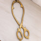 Vintage Large Brass Fire Tongs
