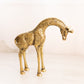 Vintage Large Brass Giraffe with Head Down Figurine