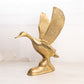 Vintage Large Brass Goose with Wings Open Figurine