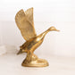 Vintage Large Brass Goose with Wings Open Figurine