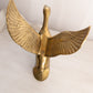Vintage Large Brass Goose with Wings Open Figurine