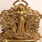 Vintage Large Brass Letter Holder with Lady Design