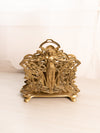 Vintage Large Brass Letter Holder with Lady Design