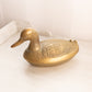 Vintage Large Brass Lidded Duck Dish