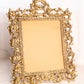 Vintage Large Brass Standing Frame with Ornate Designs
