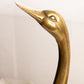 Vintage Large Brass Swan Planter with Head Up