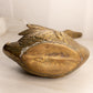 Vintage Large Brass Swan Planter with Head Up