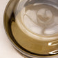 Vintage Large Brown Glass Bowl with Gold Tone Rim