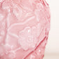 Large Pink Cased Glass Vase with Floral Designs
