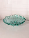 Vintage Large Fenton Teal Green Glass Flower Bowl