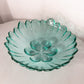 Vintage Large Fenton Teal Green Glass Flower Bowl