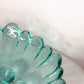 Vintage Large Fenton Teal Green Glass Flower Bowl