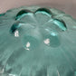 Vintage Large Fenton Teal Green Glass Flower Bowl