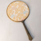 Vintage Large Floral Circular Handheld Mirror