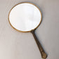 Vintage Large Floral Circular Handheld Mirror