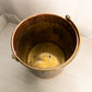 Vintage Large Gold Tone Brass and Copper Handled Bucket