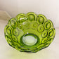 Vintage Large Green Glass Moon & Star Footed Bowl