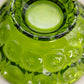 Vintage Large Green Glass Moon & Star Footed Bowl