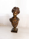 Vintage Large Heavy Bronze Tone Lady Bust
