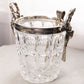 Vintage Large Heavy Crystal Ice Bucket with Face Details