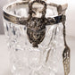 Vintage Large Heavy Crystal Ice Bucket with Face Details