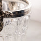 Vintage Large Heavy Crystal Ice Bucket with Face Details