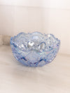 Vintage Large LE Smith Quintec Iridescent Blue Glass Bowl