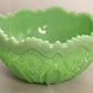 Vintage Large LE Smith Quintec Jadeite Green Milk Glass Bowl
