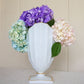 Vintage Large Milk Glass Ribbed Petal Vase with Gold Details