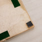 Vintage Large Muted Red and Cream Stone Chess Checker Board