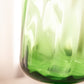Vintage Medium Optic Green Glass Footed Goblet or Vase