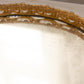 Vintage Large Oval Mirror Tray with Gold Tone Metal Floral Edge