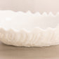 Vintage Large Oval White Milk Glass Leaf Bowl