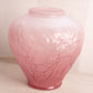 Vintage Large Pink Flashed Glass Poppy Vase