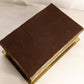 Vintage Large Rectangular Brass and Wood Hinged Lidded Box