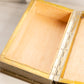 Vintage Large Rectangular Brass and Wood Hinged Lidded Box