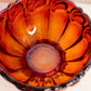 Vintage Large Red Amberina Glass Bowl with Fancy Designs (Glows)