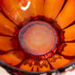 Vintage Large Red Amberina Glass Bowl with Fancy Designs (Glows)