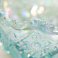 Vintage LE Smith Large Teal Green Iridescent Glass Bowl