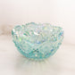 Vintage LE Smith Large Teal Green Iridescent Glass Bowl