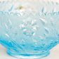 Vintage Large Westmoreland Glass Roselin Blue Glass Bowl with Floral Designs
