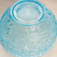 Vintage Large Westmoreland Glass Roselin Blue Glass Bowl with Floral Designs