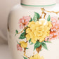 Vintage Large White Floral Ceramic Lidded Ginger Jar