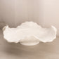 Vintage Large White Milk Glass Paneled Daisy & Button Dish w/ Handles